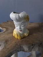 Vintage dames planten/bloemenhoofd, Tuin en Terras, Bloempotten, Ophalen, Gebruikt, Rond, Aardewerk