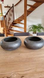 2 Antraciet Aardewerk Potten - Zo Goed Als Nieuw!, Ophalen, Zwart, Aardewerk of Porselein, Zo goed als nieuw
