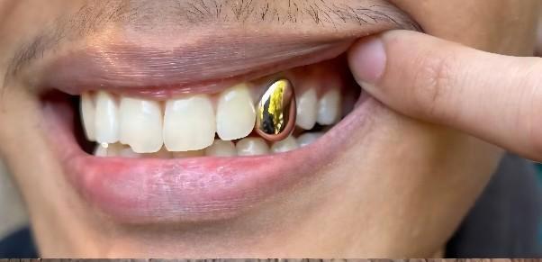 Gouden tand - Nieuw!, Sieraden, Tassen en Uiterlijk, Piercings, Nieuw, Overige typen, Goud, Ophalen of Verzenden