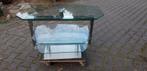 tv meubel glas/metaal, Ophalen, 50 tot 100 cm, Zo goed als nieuw, Glas