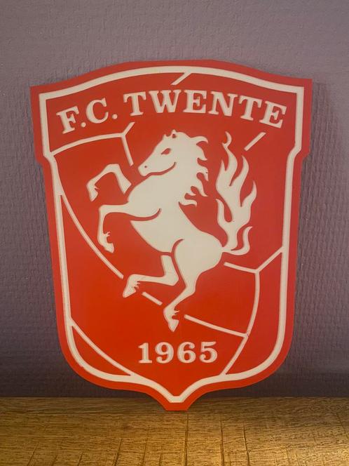 F.C. Twente wandbord. 3D geprint., Verzamelen, Merken en Reclamevoorwerpen, Nieuw, Reclamebord, Ophalen of Verzenden