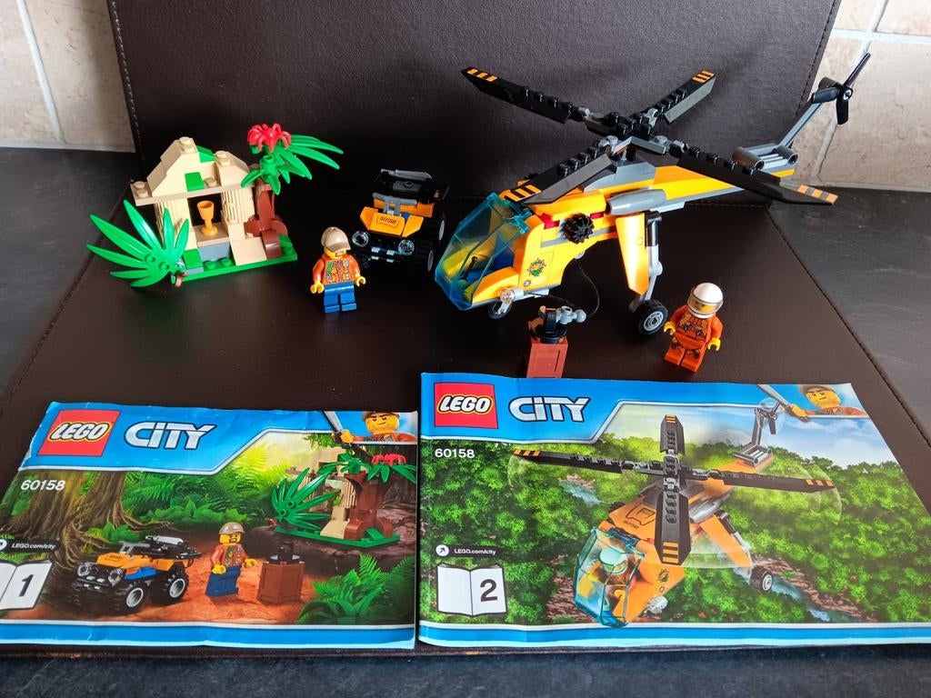Lego City Jungle Helikopter 60158, Ophalen of Verzenden, Zo goed als nieuw, Complete set, Lego