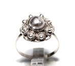 Schitterende Zilveren Zeeuwse Knop Ring, Verzenden, Zilver, Ring