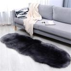 Donkergrijs Schapenvacht Vloerkleed / Hoogpolig Kleed Tapijt, Verzenden, Nieuw, 150 tot 200 cm, Grijs