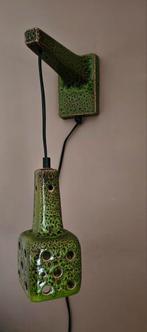 Vintage keramieken hanglamp groen, Ophalen of Verzenden, Gebruikt
