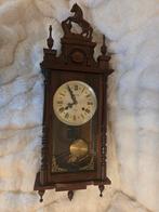 Regulateur Antieke Klok, Houtsnijwerk Paard, Antiek en Kunst, Antiek | Klokken, Ophalen of Verzenden