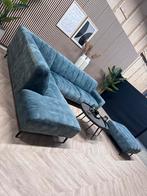 ZGAN De Bommel Velvet Veloura Hoekbank - Blauw - 300 x 225, Ophalen, Hoekbank, 300 cm of meer, Zo goed als nieuw