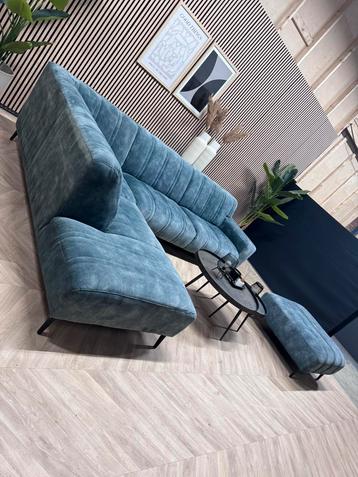 ZGAN De Bommel Velvet Veloura Hoekbank - Blauw - 300 x 225 beschikbaar voor biedingen