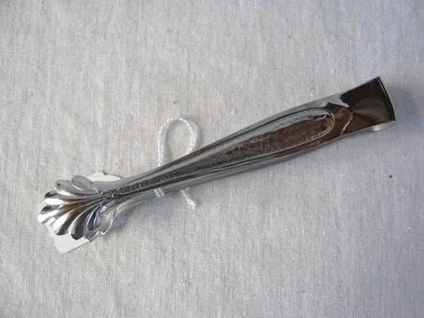 Art deco suikertang, gehamerd motief (2318-3), Antiek en Kunst, Curiosa en Brocante, Ophalen