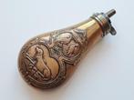 Antieke kruithoorn Kruitfles Bus voor pistool / geweer 4, Ophalen of Verzenden, Landmacht, Nederland, Overige typen