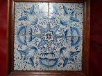 4 antieke Tegels in vierpas tableau  Delfts of Fries., Antiek en Kunst, Antiek | Wandborden en Tegels, Ophalen of Verzenden
