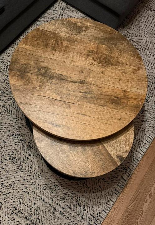 Salontafel Lunata set van 2 mango decor frame zwart, Huis en Inrichting, Tafels | Salontafels, Zo goed als nieuw, Minder dan 50 cm