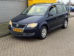 Volkswagen Touran 1.6 Optive 75KW 102PK MPI Bj 2007 Airco 7P, Voorwielaandrijving, Gebruikt, 4 cilinders, Blauw