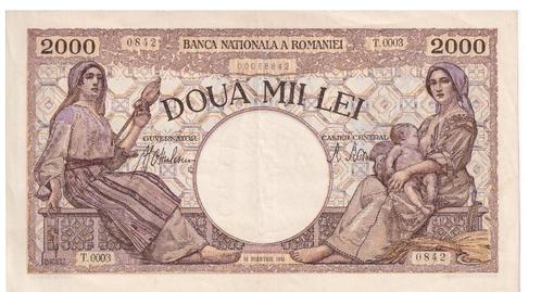 Roemenië 2000 Lei 1941 (XF), Postzegels en Munten, Bankbiljetten | Europa | Niet-Eurobiljetten, Los biljet, Overige landen, Verzenden