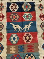 Handgeweven Kelim - Kilim Qashqai tapijt 150*102 cm, Wol, Ophalen of Verzenden, Zo goed als nieuw, NA