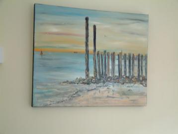 walcheren strand   enz schilderijen Jac Caljouw  Arnemuiden beschikbaar voor biedingen