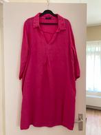 Fuchsia roze jurk, maat L, 100% linnen,  made in Italy, Kleding | Dames, Maat 42/44 (L), Knielengte, Ophalen of Verzenden, Wauw