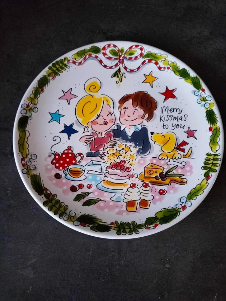 Blond Amsterdam Kerst ontbijtbordjes 2 stuks, Huis en Inrichting, Keuken | Servies, Zo goed als nieuw, Bord(en), Blond Amsterdam