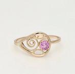 Vintage 14 karaat roze saffier, Sieraden, Tassen en Uiterlijk, Ringen, Vintage, Vintage, Vintage, Ophalen of Verzenden