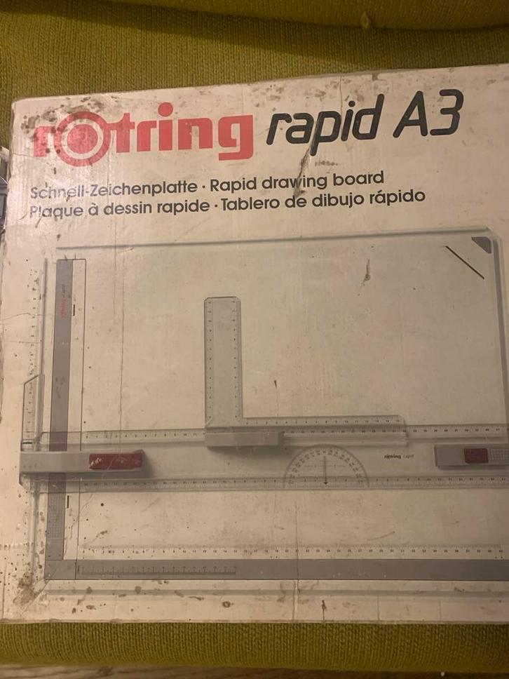 Rotring Rapid A3 Tekentafel, Doe-het-zelf en Verbouw, Tekentafels, Gebruikt, Minder dan 130 cm, Ophalen of Verzenden