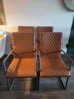 4 eetkamerstoelen, Huis en Inrichting, Ophalen, Gebruikt, Bruin, Vier