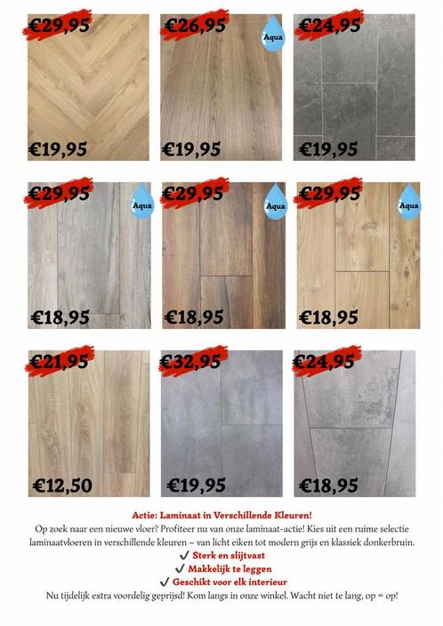 Laminaat korting!, Doe-het-zelf en Verbouw, Vloerdelen en Plavuizen, Nieuw, Laminaat, Hout, 50 tot 150 cm, 10 tot 30 cm, Ophalen