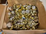 Goudkleurige blikken deksels/dekseltjes - Ø 75 mm - 1000 st., Ophalen of Verzenden, Zo goed als nieuw, Materiaal