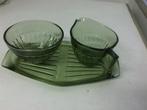 Roomstelletje neerlandia annagroen Copier Leerdam, Antiek en Kunst, Antiek | Glas en Kristal, Ophalen of Verzenden