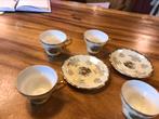 4 antieke kopjes en twee schotels, Verzenden