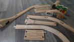 Houten treinbaan (120 delen) met rijdende trein, deels BRIO, Ophalen, Gebruikt, Overige typen