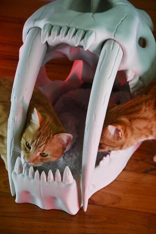 the Saber-Tooth Tiger Skull Cat Bed, Dieren en Toebehoren, Katten-accessoires, Ophalen of Verzenden