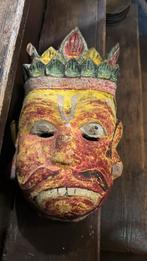 Houtsnijwerk houten masker antiek India, Antiek en Kunst, Ophalen of Verzenden