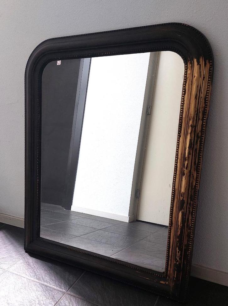 Grote Louis Philippe spiegel, Antiek en Kunst, Antiek | Spiegels, 50 tot 100 cm, 100 tot 150 cm, Rechthoekig, Ophalen