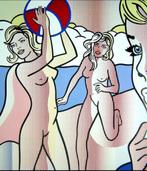 Roy Lichtenstein(1923) Offset druk"Nudes Beach Ball" Pop Art, Ophalen of Verzenden
