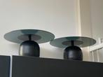 Salontafel tafel bijzettafel zwart rond glas smokey, Ophalen of Verzenden, Rond, Glas