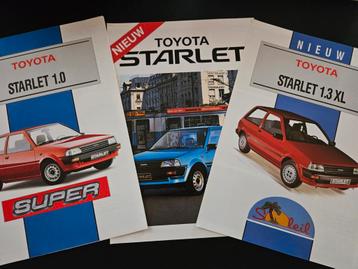 3 Brochures Toyota Starlet P7  beschikbaar voor biedingen