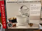 Watshome Handmixer met Kom - Nieuw!, Ophalen, 1 tot 2 liter, Nieuw, 3 snelheden of meer