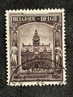 1936 OBP 437 Tuberculosebestrijding “Charleroi”, Frankeerzegel, Ophalen of Verzenden, Gestempeld, Met plakker