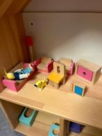 Poppenhuis met interieur, Kinderen en Baby's, Speelgoed | Poppenhuizen, Ophalen of Verzenden, Gebruikt, Poppenhuis