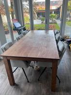 Eetkamertafel teakhout 220x100., Ophalen, Gebruikt, Teakhout, 200 cm of meer