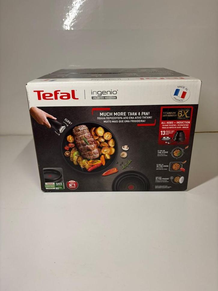 Tefal Ingenio Unlimited - Pannenset - 13-delig, Huis en Inrichting, Keuken | Potten en Pannen, Nieuw, Pannenset, Rvs, Inductieplaat