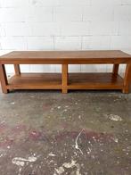 Bieden! Houten TV-meubel met open vakken, Ophalen, 100 tot 150 cm, Zo goed als nieuw, Minder dan 100 cm