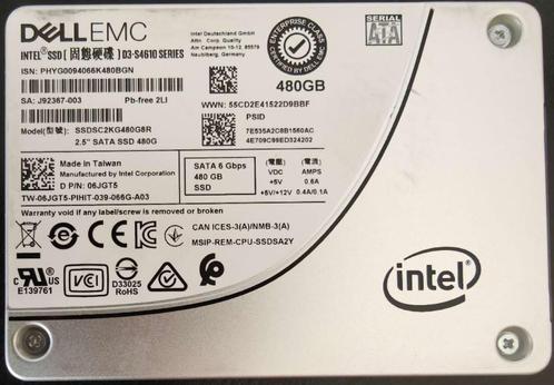 DELL EMC INTEL SSD 480GB, Computers en Software, Harde schijven, Gebruikt, Intern, SSD, SATA, Ophalen of Verzenden