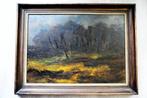 Schilderij "Bosrand" – Henk Bies, 1985, Antiek en Kunst, Kunst | Schilderijen | Klassiek, Ophalen