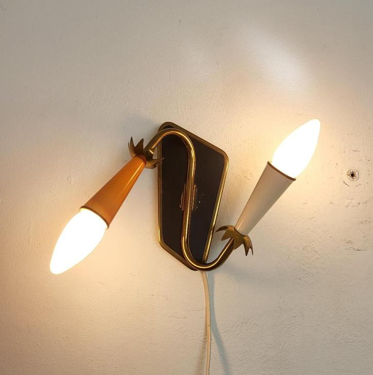Fifties wandlamp, Huis en Inrichting, Lampen | Wandlampen, Gebruikt, Metaal, Ophalen of Verzenden