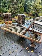Verstelbare Tuin Ligstoel, Tuin en Terras, Ophalen, Gebruikt, Hout, Verstelbaar