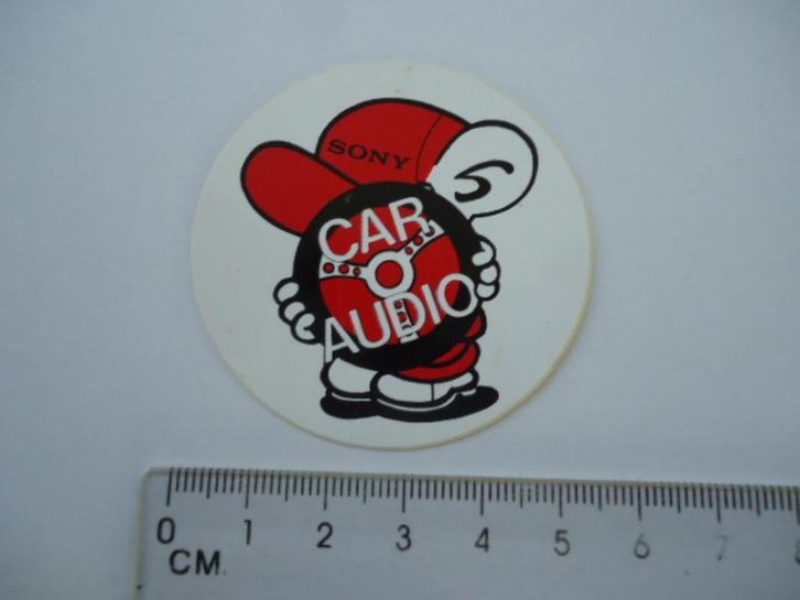 sticker oud SONY car audio autoradio oldtimer retro strip, Verzamelen, Stickers, Zo goed als nieuw, Bedrijf of Vereniging, Verzenden