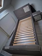 Stapelgoed bed met poefje - 1 persoons, Ophalen, Gebruikt, 90 cm, Eenpersoons