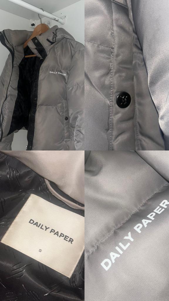 Daily paper puffer jacket, Verzenden, Daily Paper, Maat 36 (S), Grijs