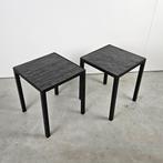 Vintage bijzettafeltjes leisteen, Ophalen of Verzenden, Huis en Inrichting